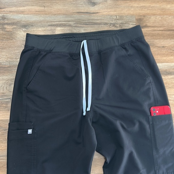 FIGS BASIC SCRUB PANTS TECHNICAL COLLECTION BLACK HIGH RISE UNISEX Sz XL - Picture 4 of 12